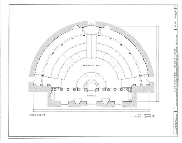 Washington DC U.S. Capitol Old Senate Chamber 2007 Architectural Section