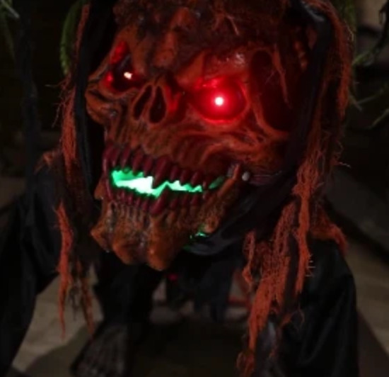 Crouching Monster Animated Halloween Prop Animatronic Decoration 2 Foot Tall