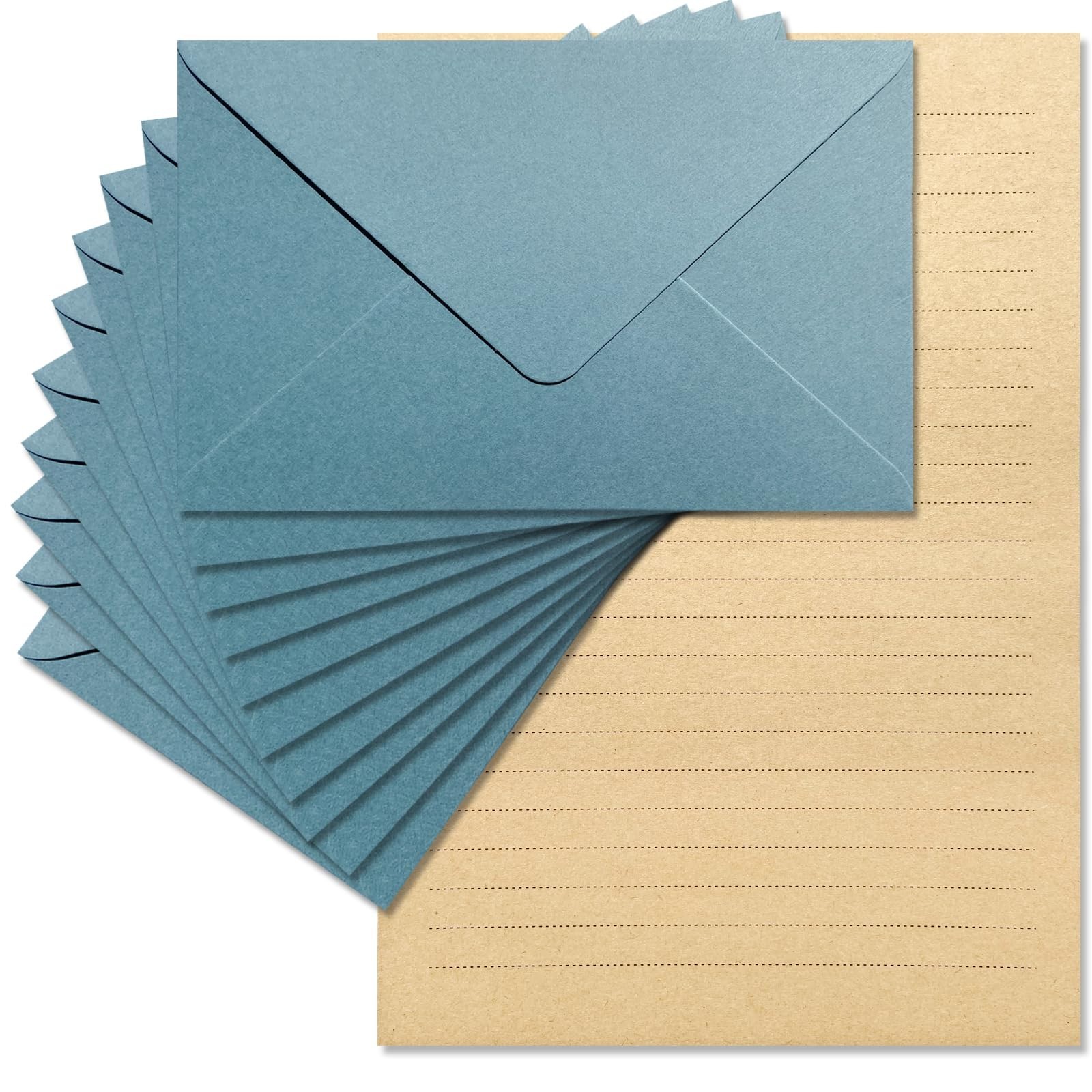 Premium Velvet-Touch Stationery Set - 24 Writing Sheets, 12 Envelopes - Elegant