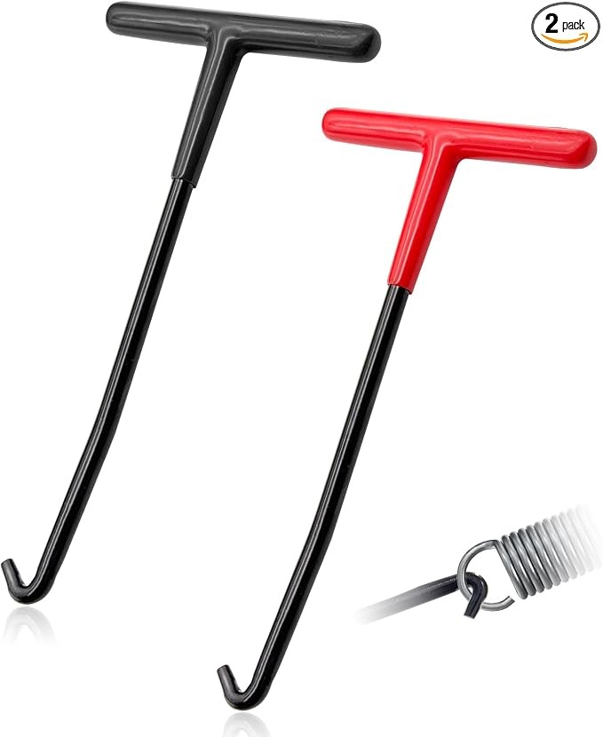 2PCS Exhaust Spring Puller Tool, Spring Removal Tool, T Shaped Handle Spring Pul