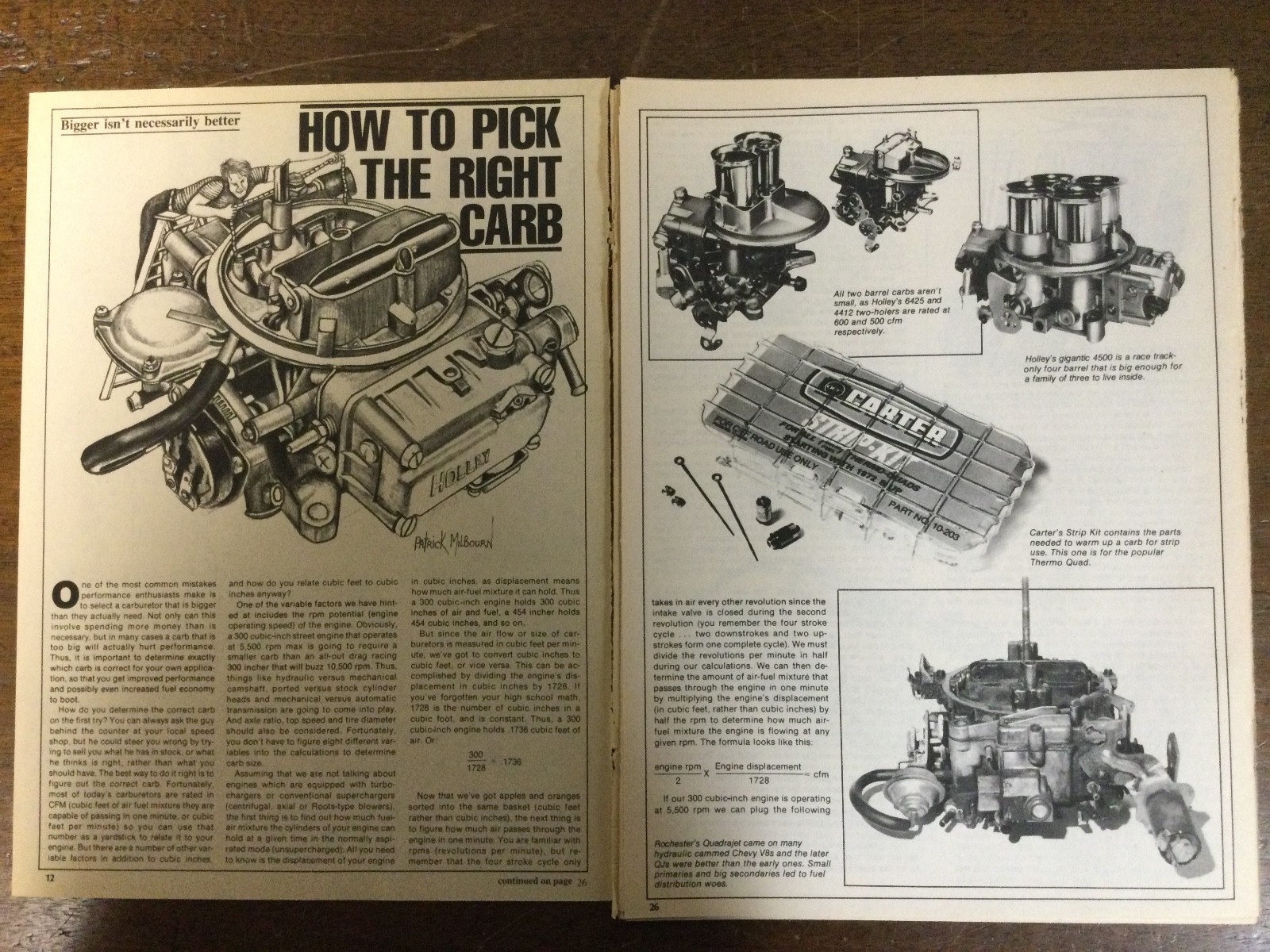 Misc 6805 Article How To Pick The Right Carburetor 3 pg Holley Carter Rochester