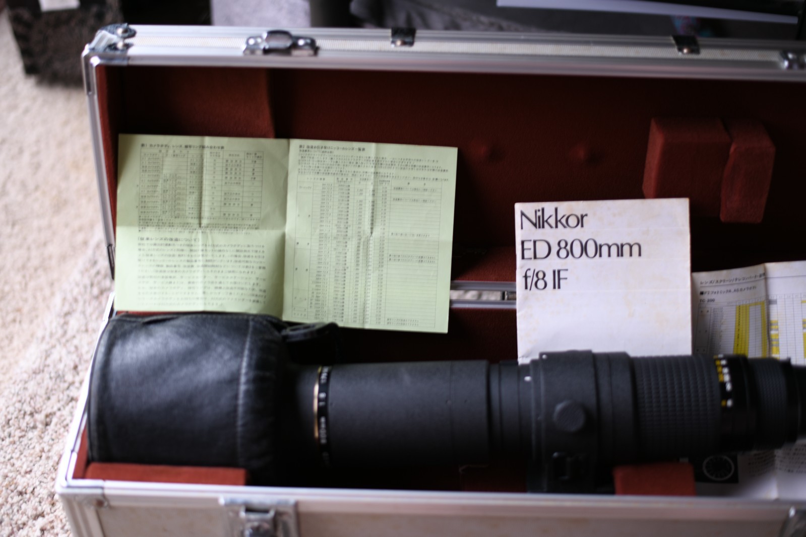 vintage nikon nikkor-p 800mm telephoto lens