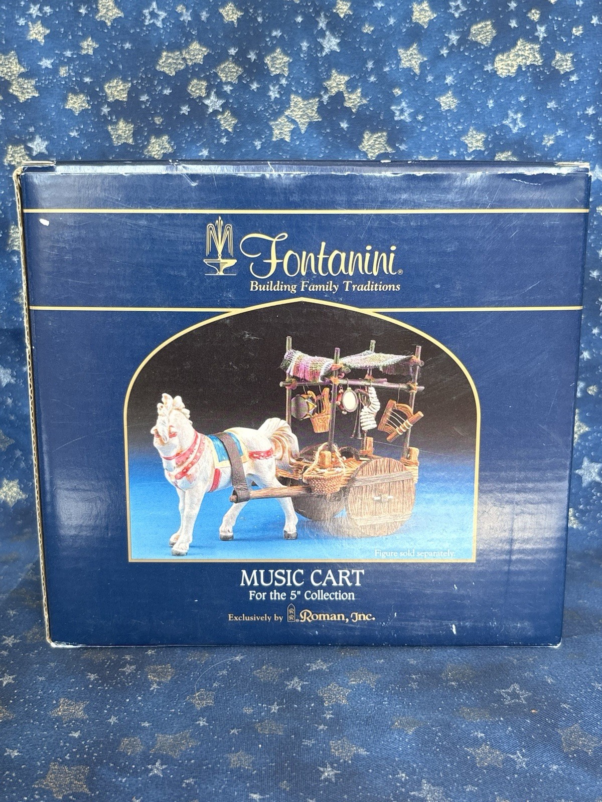 Fontanini By Roman 5” Nativity Scene Rare MUSIC CART With Instruments.
