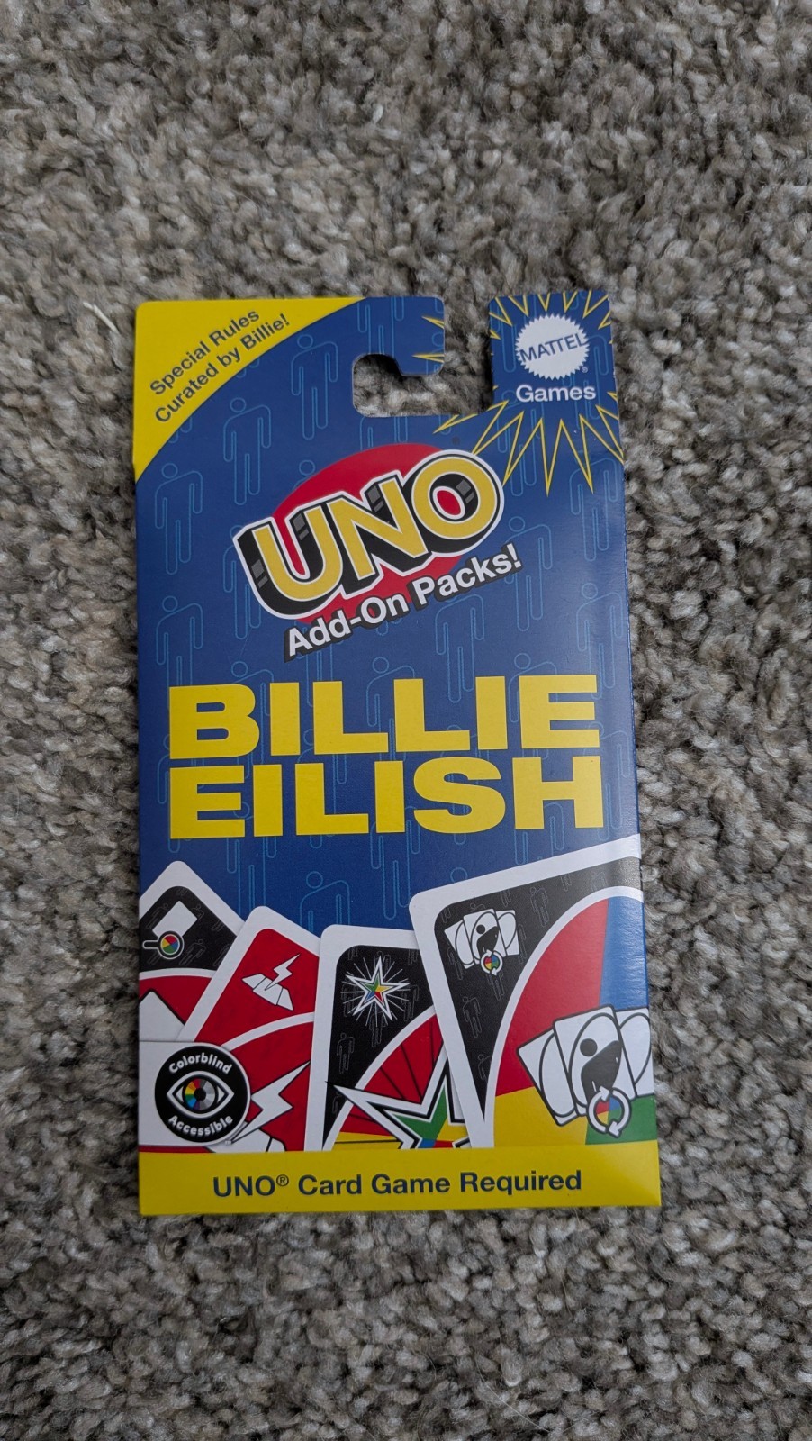 UNO Add-On Pack Billie Eilish Mattel NEW Sealed Special Rules Card Game