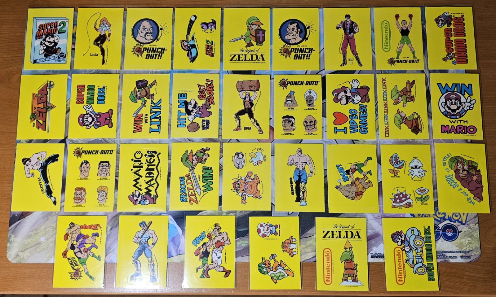 1989 Topps Nintendo Game Top Secret Tip Complete 33 Card Sticker Set Mario Zelda