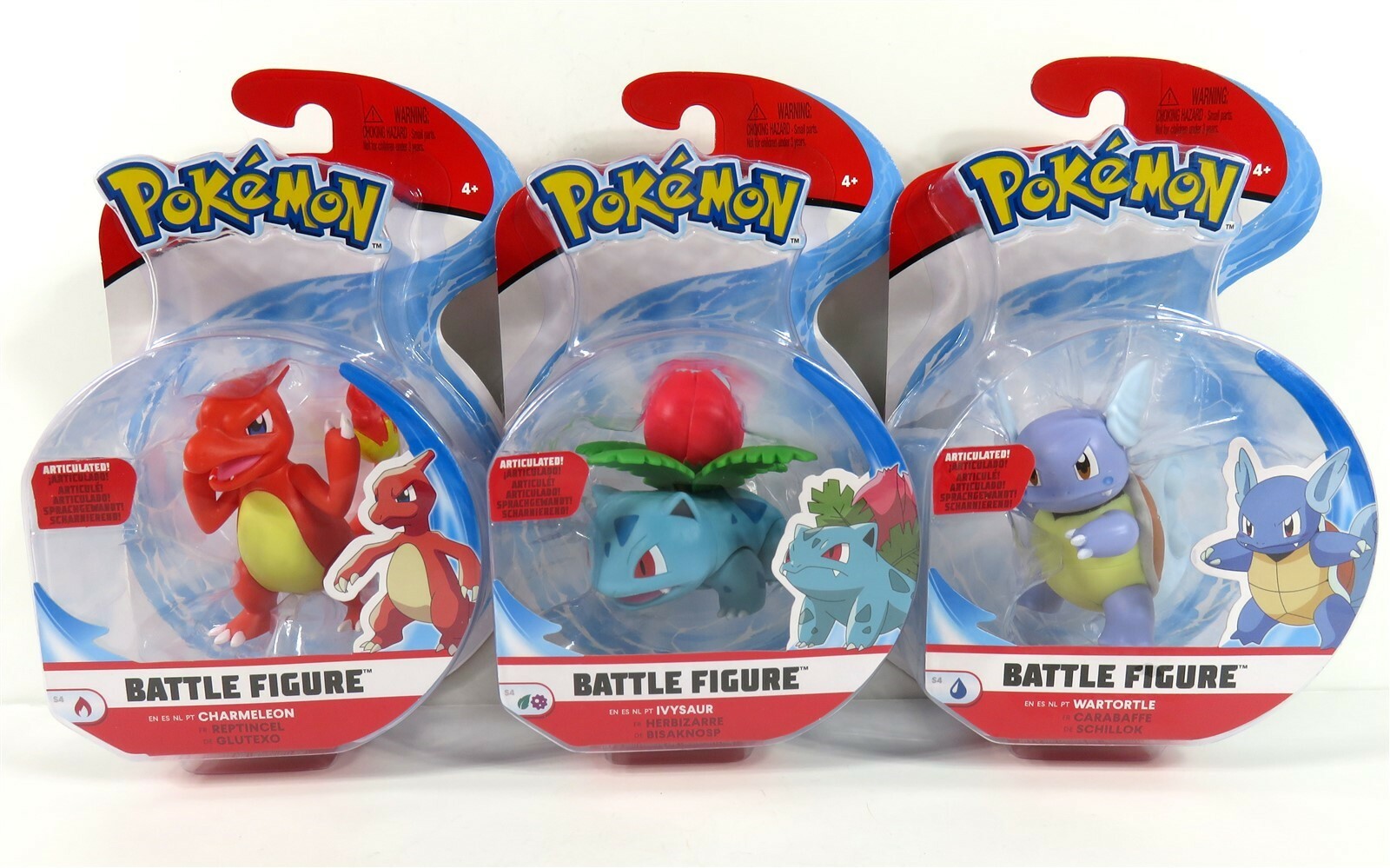 Pokemon Battle Figure Lot Charmeleon Ivysaur Wartortle WCT New