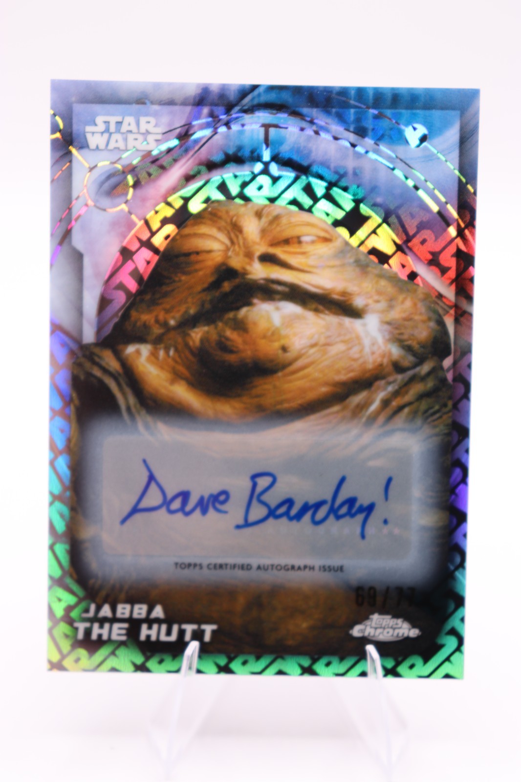 2026 Topps Chrome Star Wars JABBA THE HUTT AUTO LogoFractor 69/77 Autograph #145