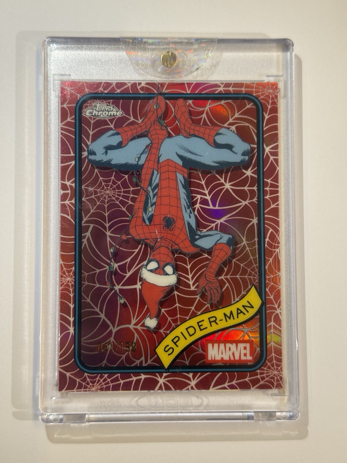 Topps Chrome Marvel 2025 Spider-Man #101 Topps Employee Exclusive ***41/199***