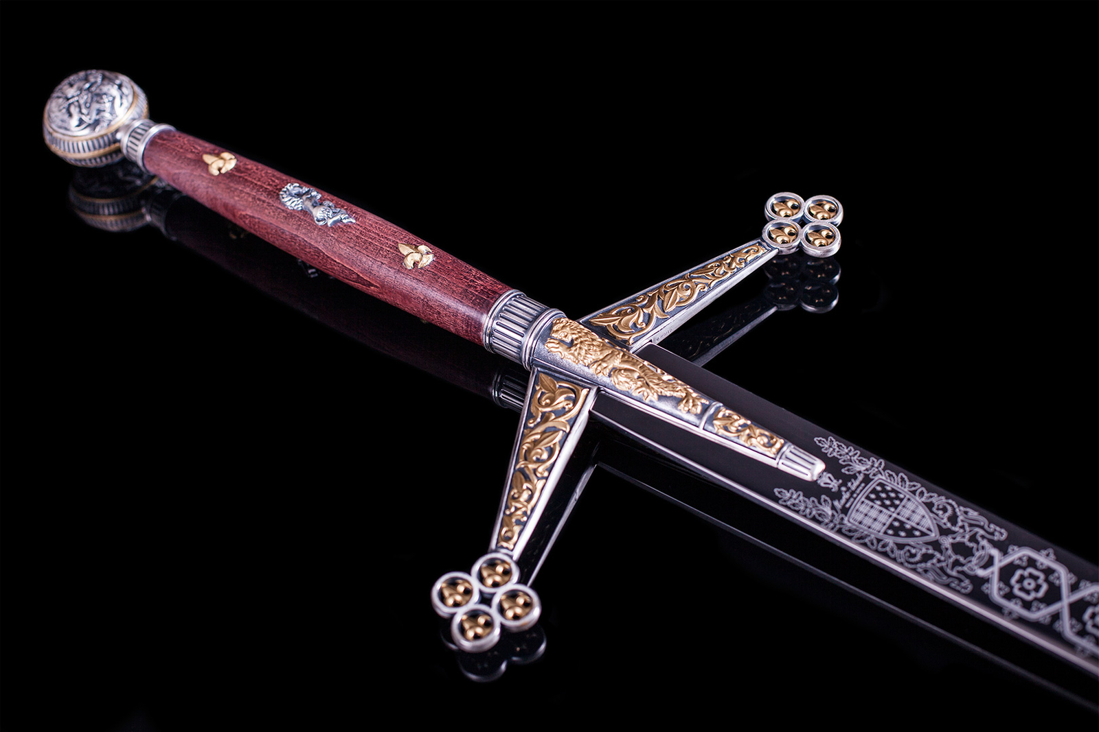 Claymore Silver Mandoble Decorated in Gold