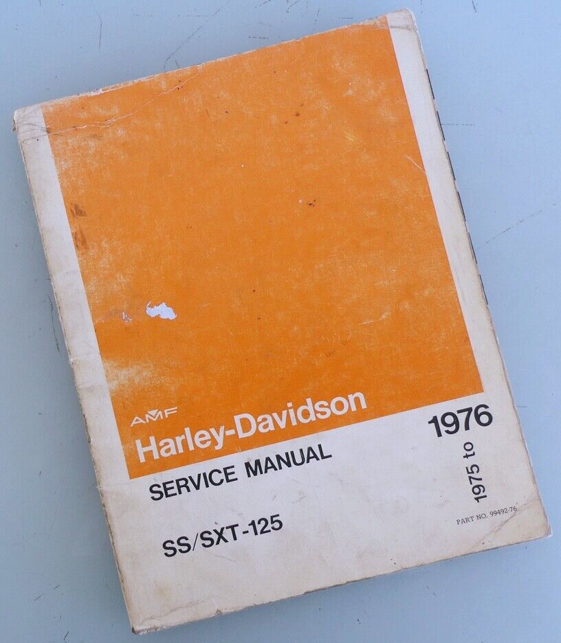 1975 -1976 HARLEY DAVIDSON MOTORCYCLE FACTORY BOOK MANUAL AMF SS125 SX125 SX SS
