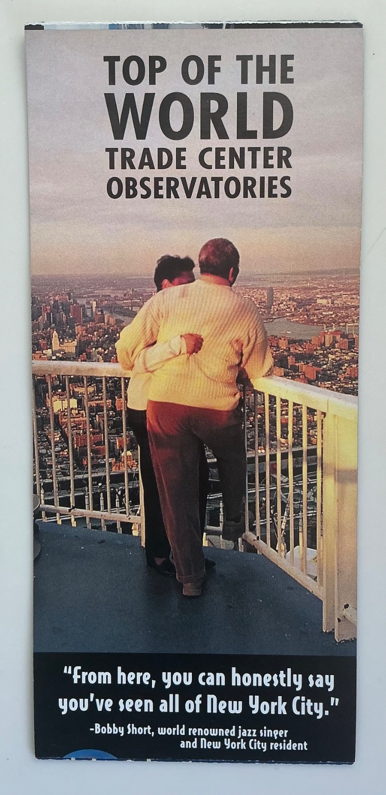 PRE 9/11 VINTAGE WORLD TRADE CENTER OBSERVATION DECK BROCHURE WTC 9-11