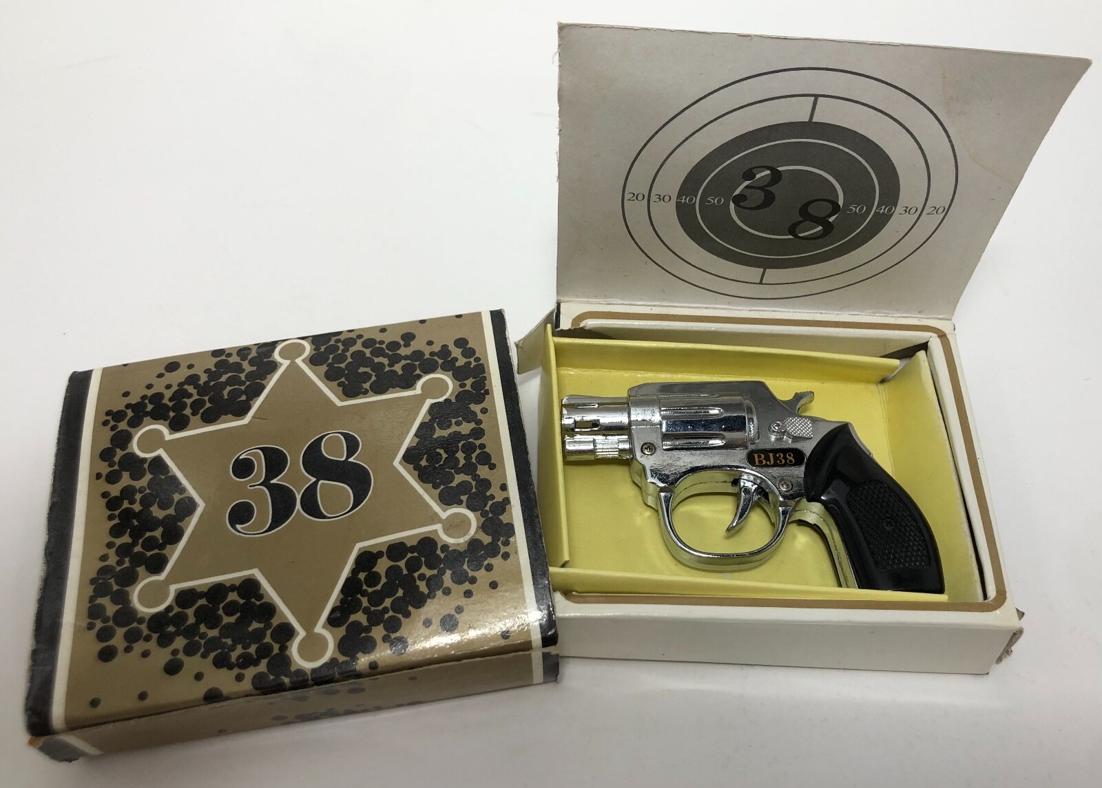 VTG HADSON .38 PIEZO ELECTRONIC GAS LIGHTER Pistol \'90 Collection *UNUSED IN BOX