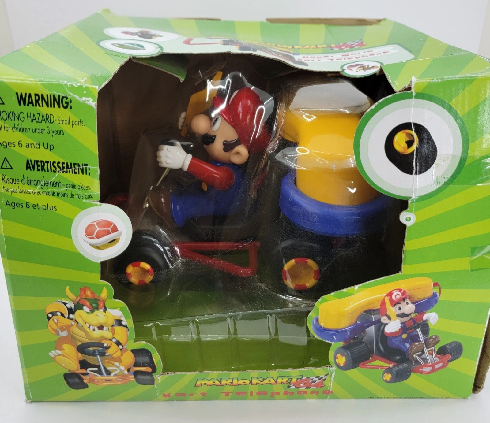 2002 SUPER MARIO KART 64 CORDED TELEPHONE Retro Vintage Nintendo ~ RARE ~
