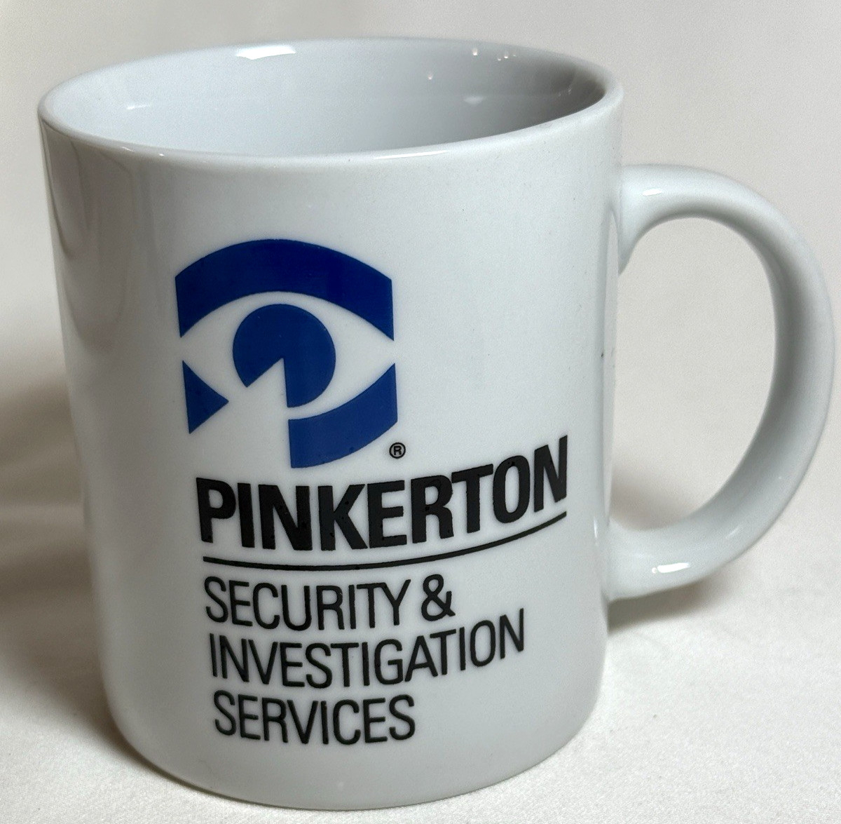 Vintage Pinkerton Security and Investigation Services Ceramic 12 oz Coffee Mug Vintage Pinkerton Security and Investigation Services Ceramic 12 oz Coffee Mug