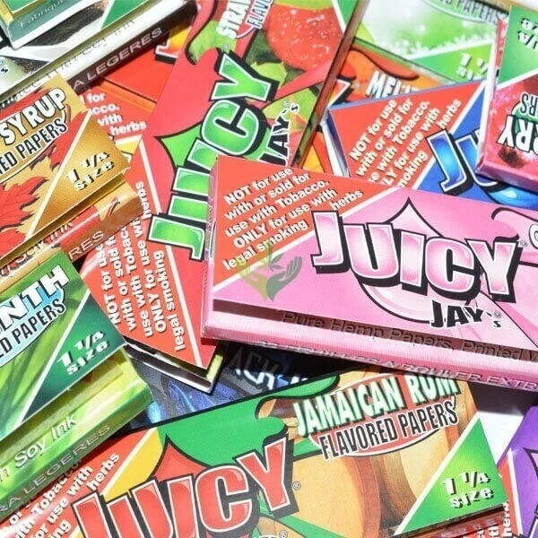 10x Juicy Jay's Rolling Papers Flavored KING SIZE Variety Bundle 