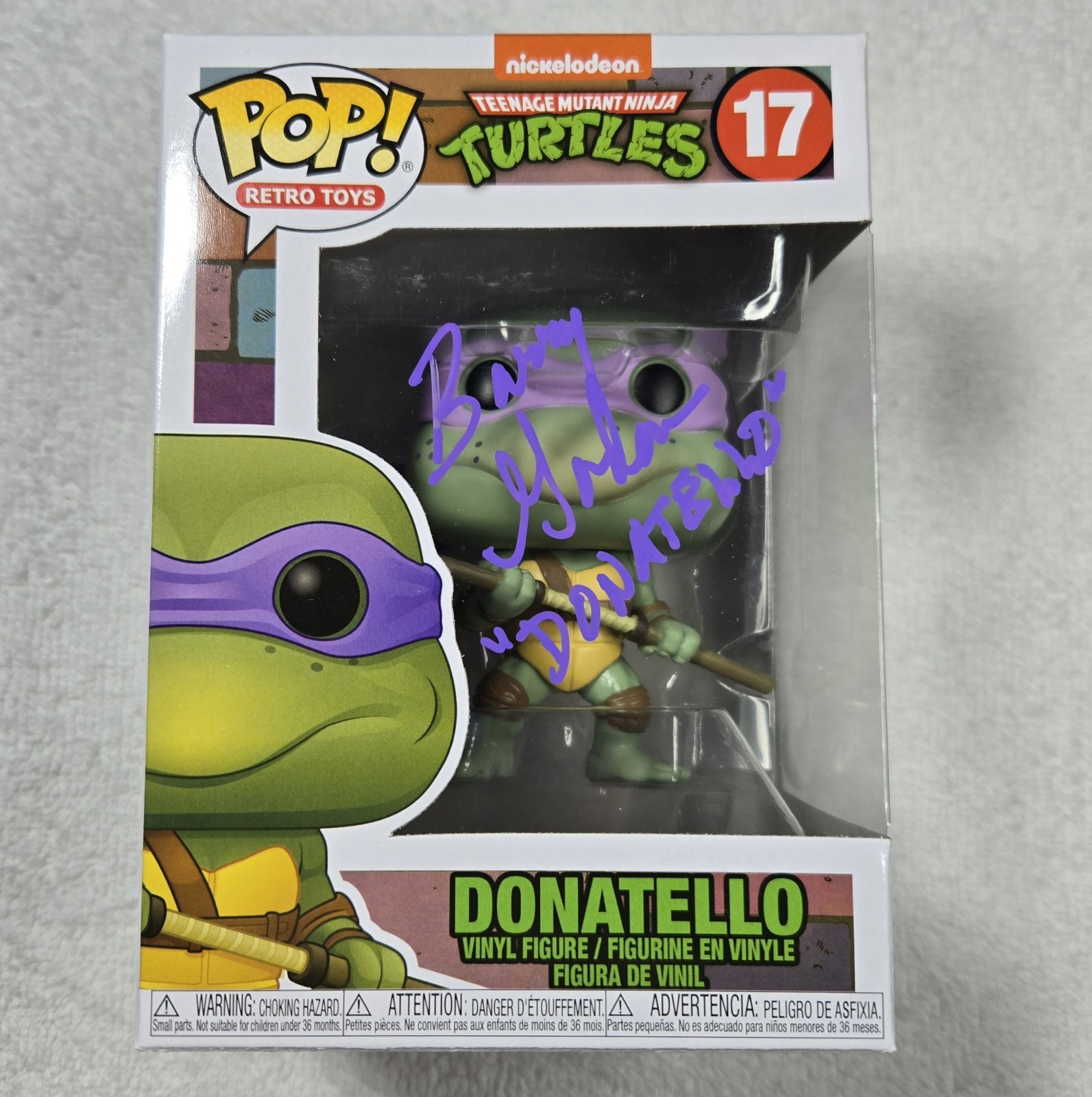 Barry Gordon Signed Donatello #17 Funko Pop Ninja Turtles 1987 JSA