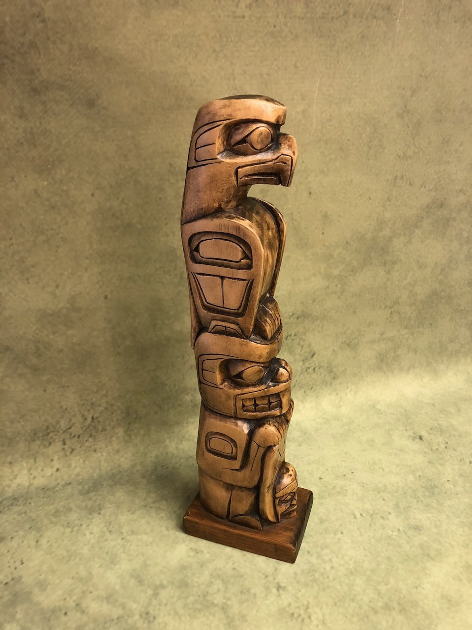 Vintage Kwakwaka\'wakw Native Wood Totem Pole 13\