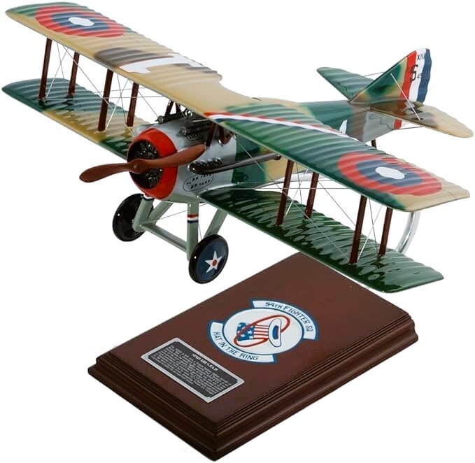 US Army SPAD XIII Eddie Rickenbacker Desk Top Display WWI Model 1/20 SC Airplane