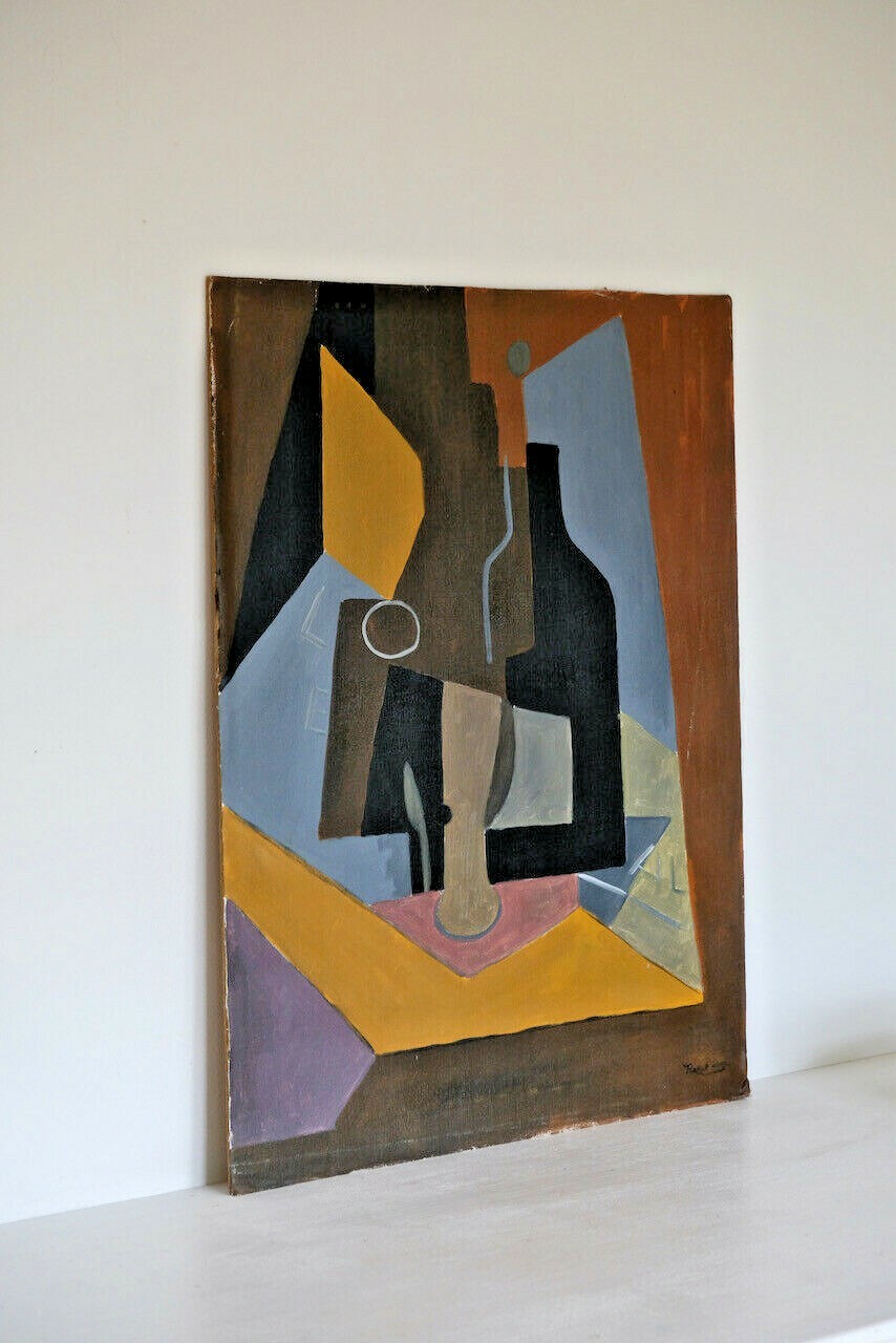 Vintage Abstract Expressionist Painting Non Objective