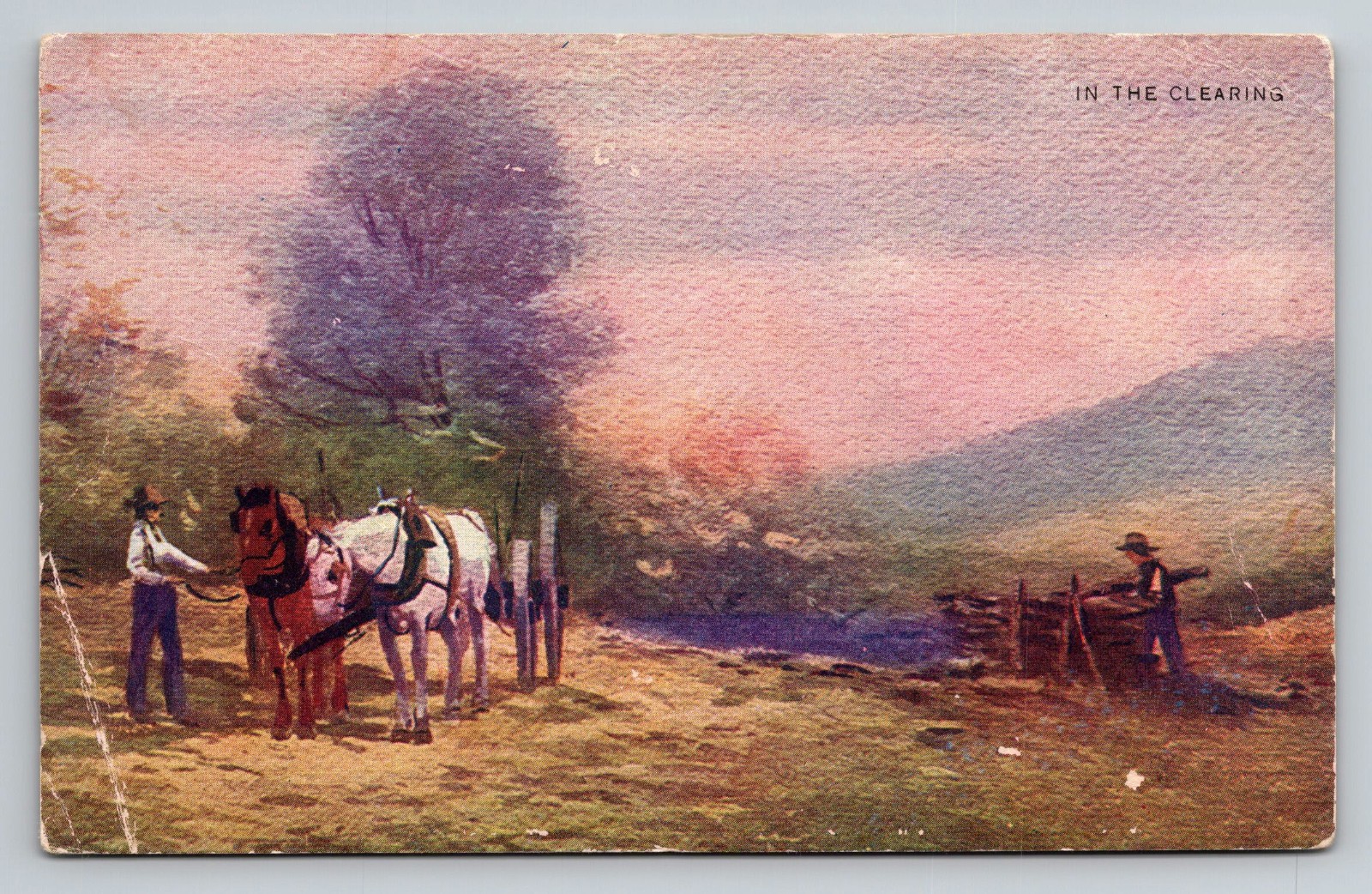 Silverwood Michigan Farming Well Clearing MI c1907 Postcard