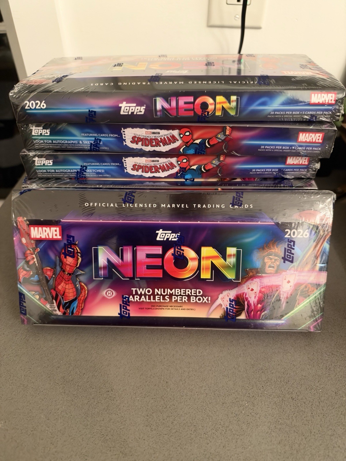 2026 Topps Neon Marvel Hobby Box Disney Brand New Sealed - IN HAND  QTY