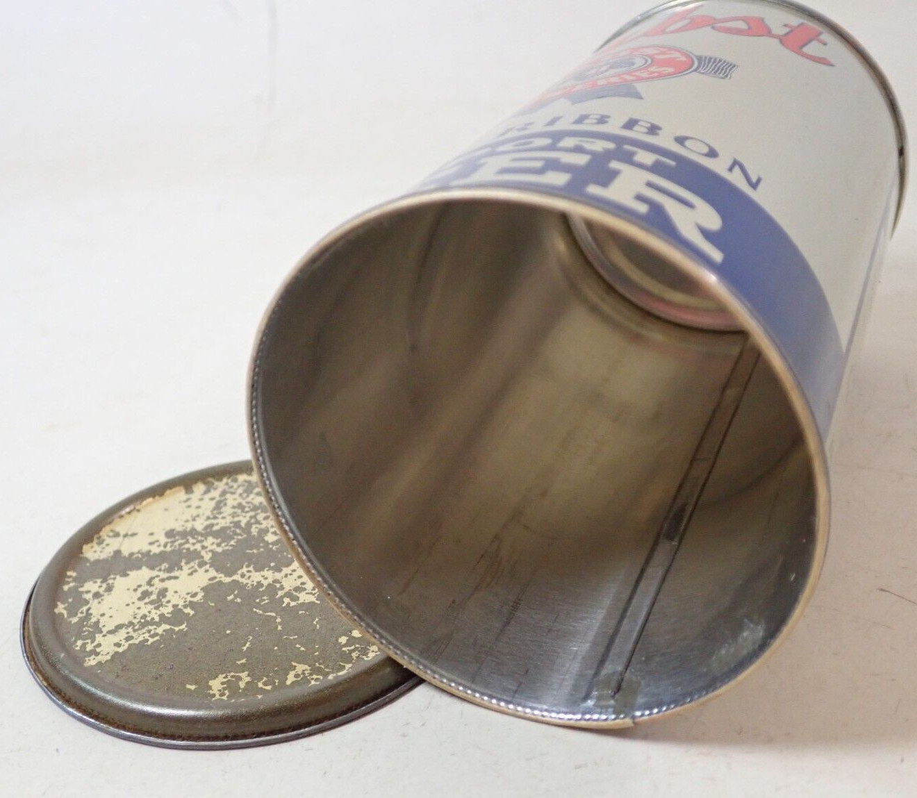 Vintage NOS Pabst Blue Ribbon Export Keglined Display Empty Beer Flat Top Can