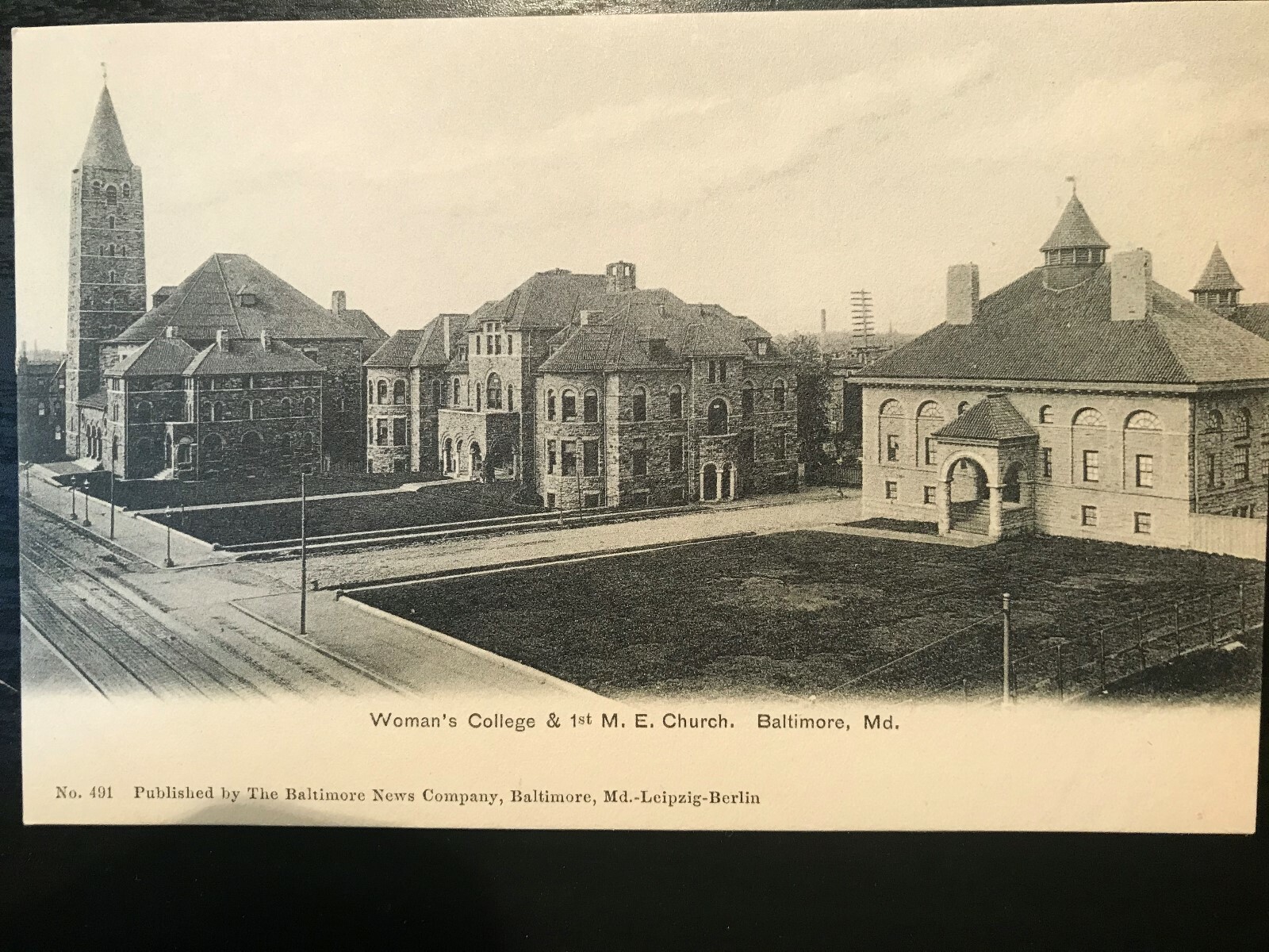 Vintage Postcard 1901-1907 Woman\'s College 1st M.E. Church Baltimore Maryland