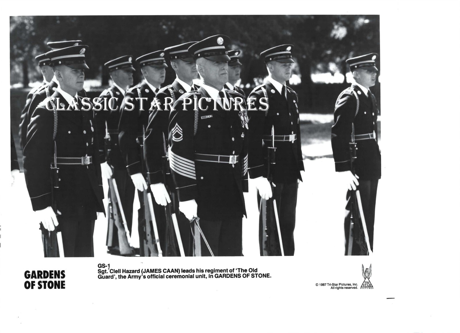 M865 James Caan the Old Guard Gardens of Stone 1987 8 x 10 vintage photo