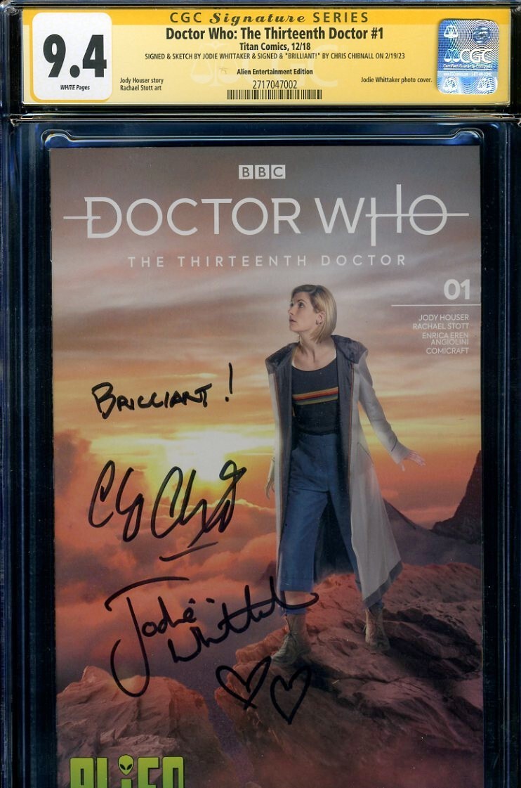 SS CGC DOCTOR WHO THE THIRTEENTH DOCTOR 1 JODIE WHITTAKER CHRIS CHIBNALL SIGNED