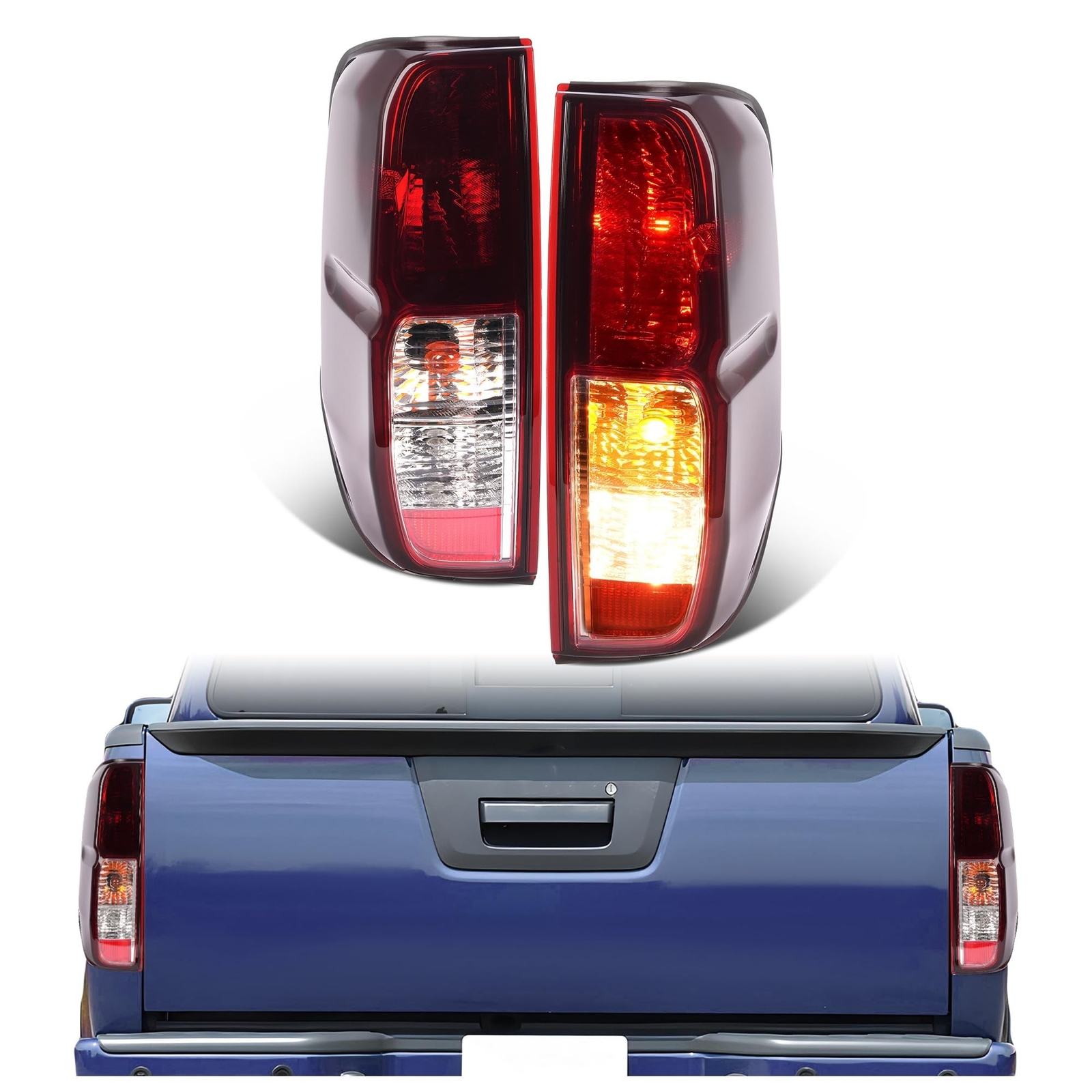 HECASA Pair Tail Light Compatible with 2005-2021 Nissan Frontier & 2009-2012 ...