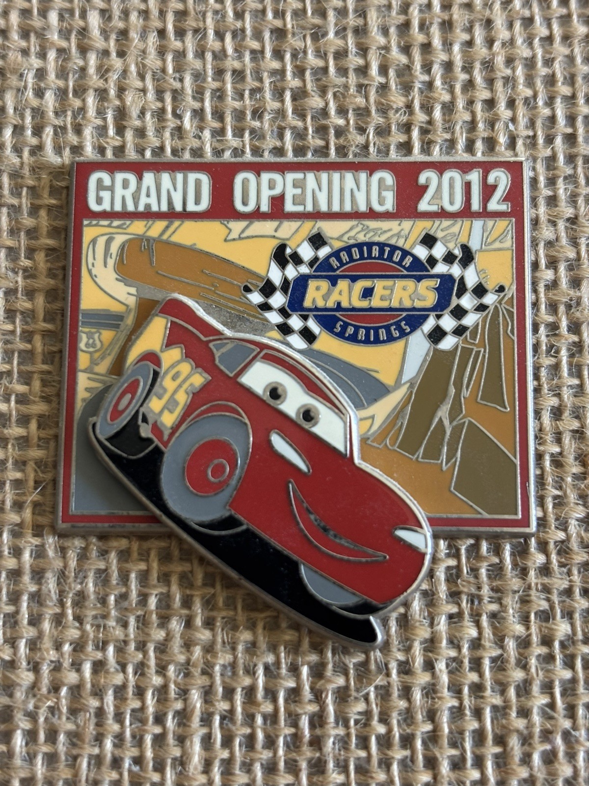 Disney RADIATOR SPRINGS RACERS OPENING DAY PIN 2012 LE2000 Lightning McQueen