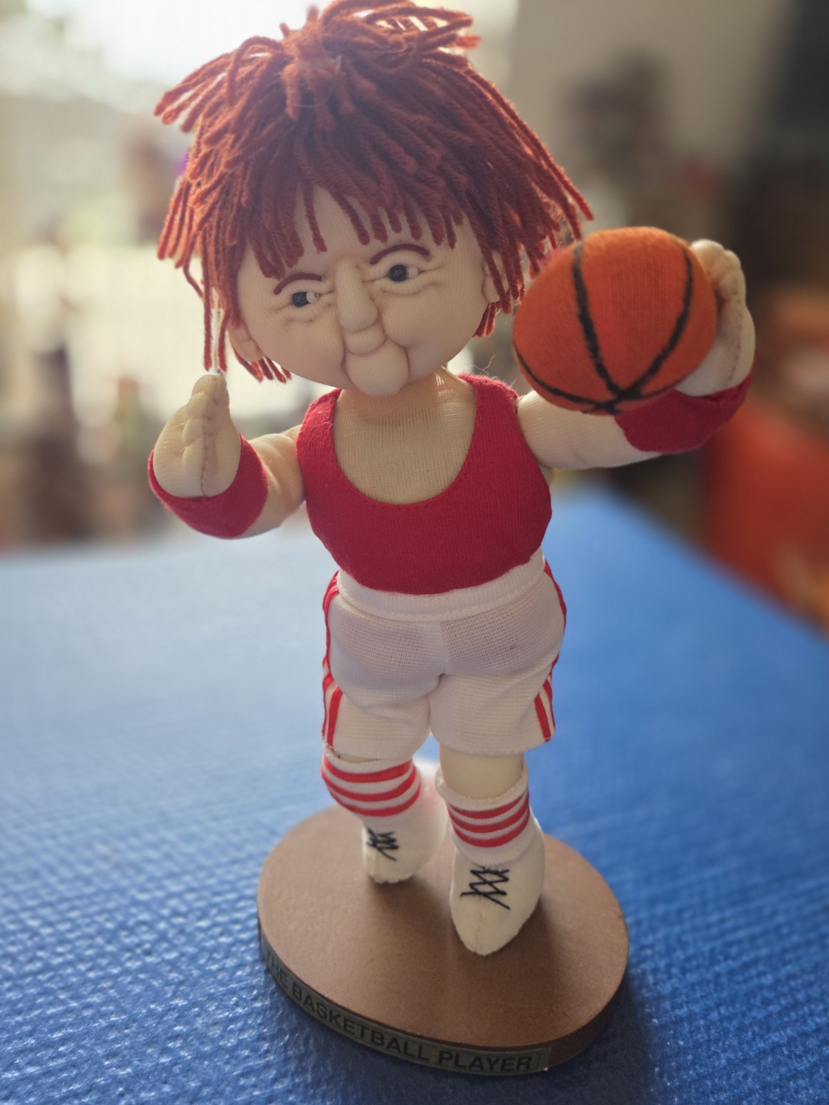 Vintage 1992 GB Weischadle “The Basketball Player” Cloth Doll Figure 10.5”
