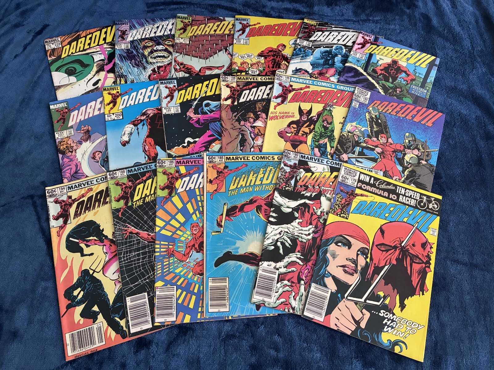 Daredevil 179-228. Awesome Bronze Age Marvel lot. 18 books total. FN Condition.