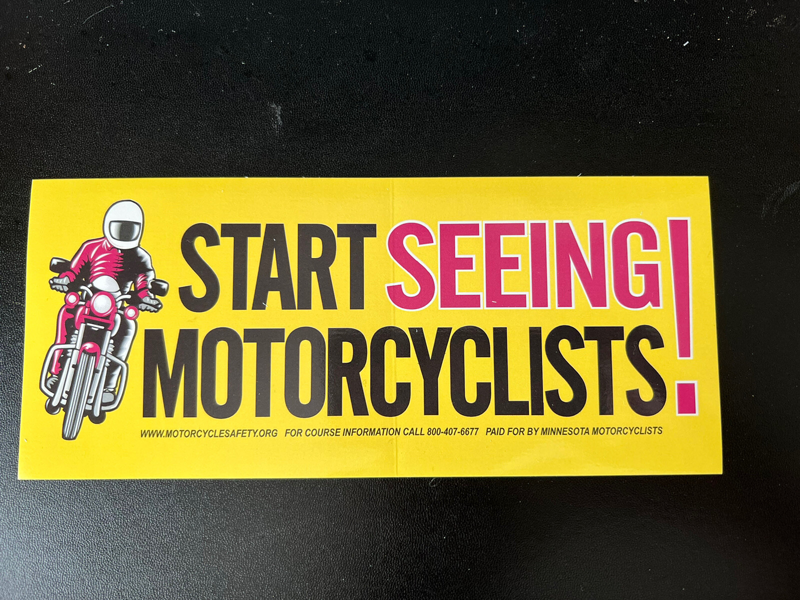 Vintage Start Seeing Motorcyclists Motorcycle Car Bumper Sticker Vintage Start Seeing Motorcyclists Motorcycle Car Bumper Sticker