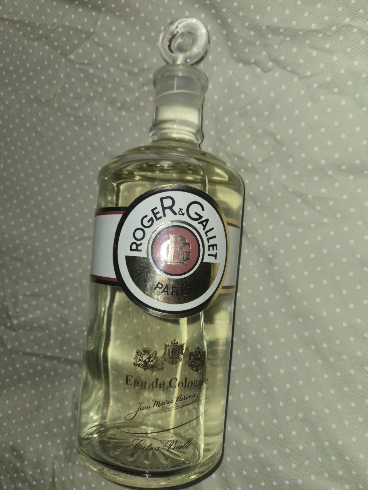 Vintage ROGER & GALLET eau De Cologne 33.8 Oz Extra Vieille Paris 