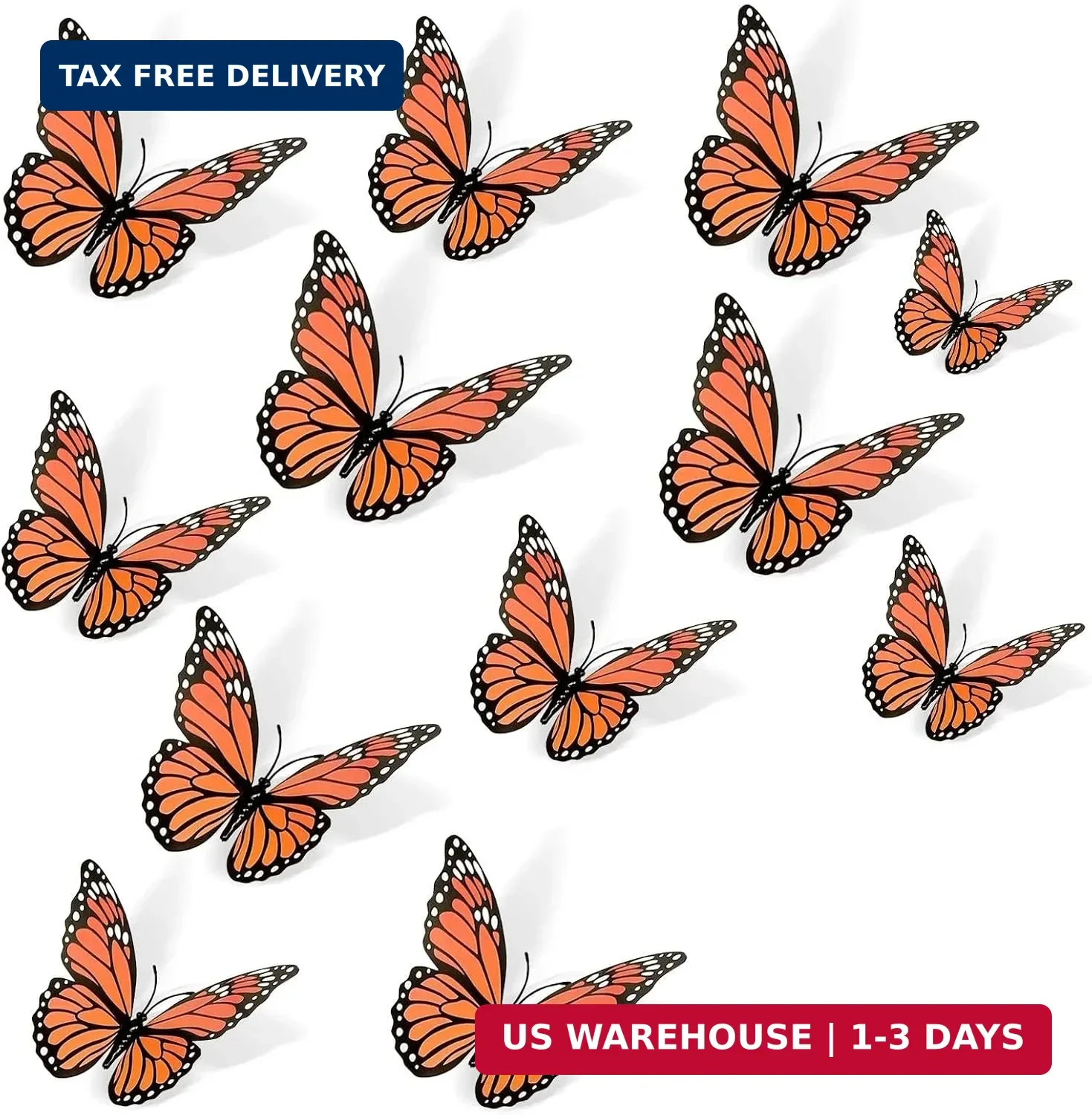 36 Pcs Monarch Butterfly Decorations for Halloween，Dia De Los Muertos