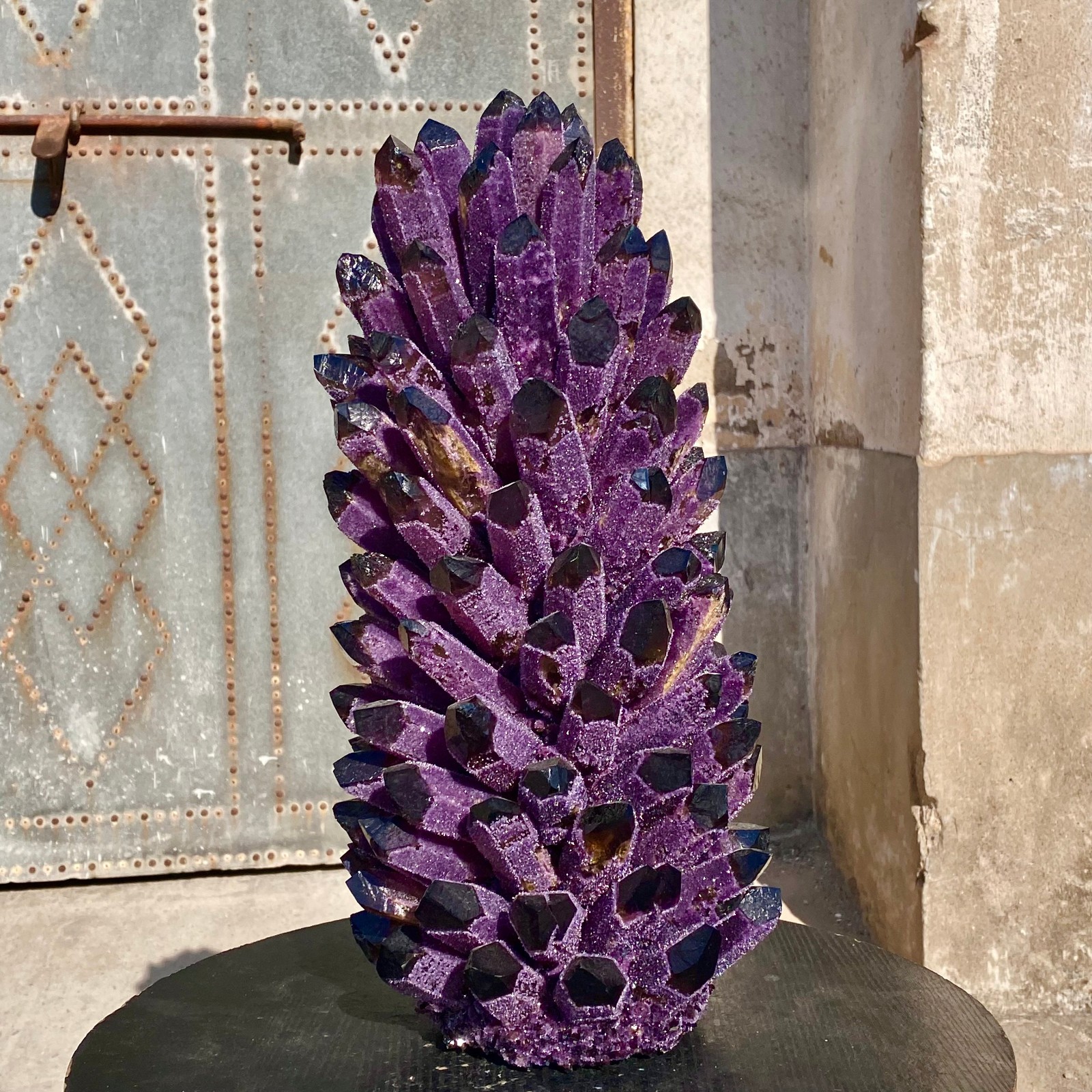 26LB New Find purple Phantom Crystal Quartz Cluster Mineral Specimen Healing