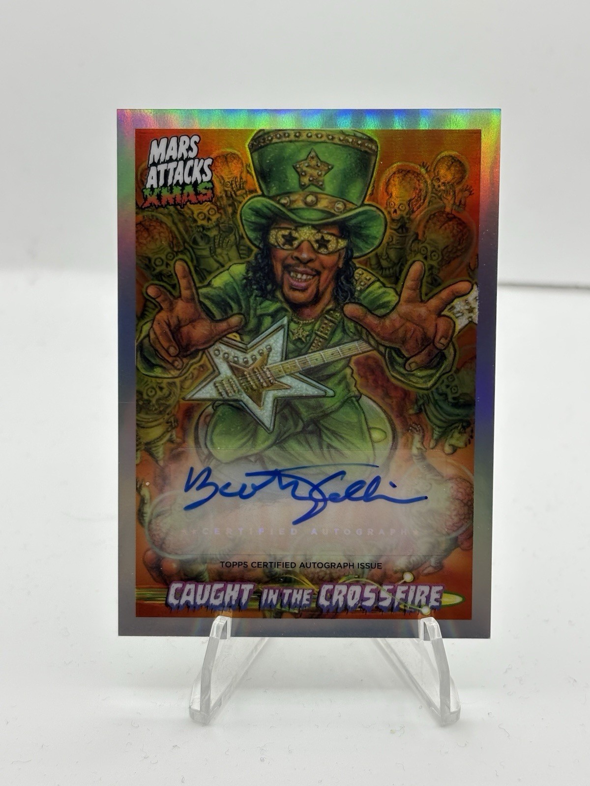 Topps 2026 Mars Attacks Xmas #CCA-BC Caught in the Crossfire Bootsy Collins Auto
