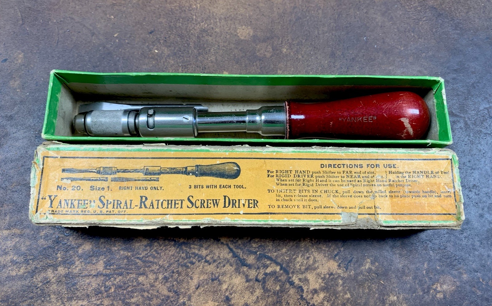 Rare Yankee No. 20-1 RH Only Screwdriver, In Original Box