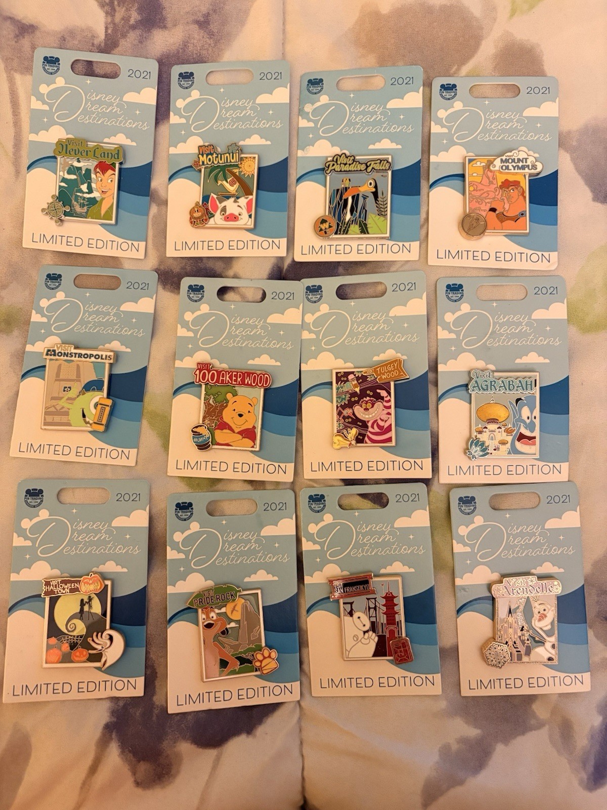 Disney 2021 Disney Dream Destinations LE 2500 Pin Set