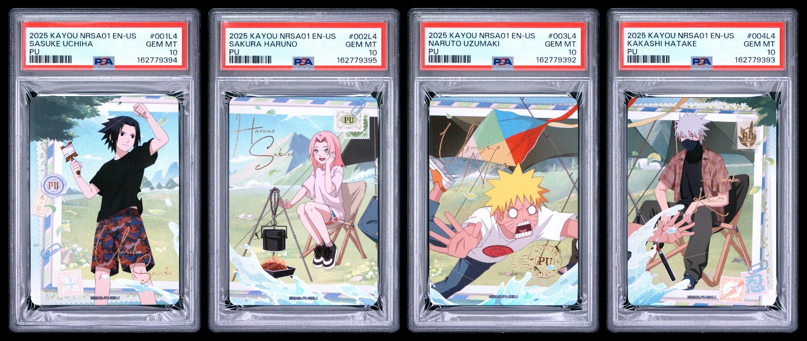 2025 Kayou Naruto Heaven Scroll Series 1 Complete NRSA01-PU Sequential PSA 10