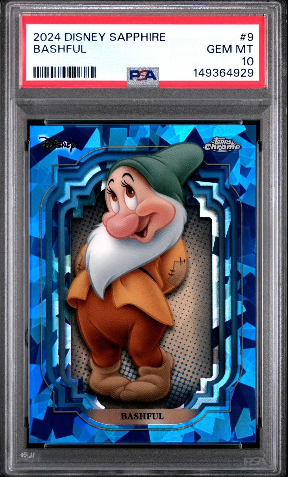 Bashful - 2024 Topps Chrome Sapphire Edition Disney #9 PSA 10