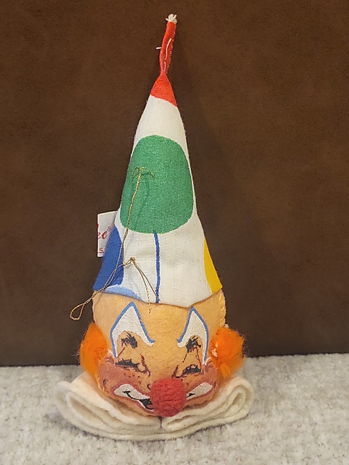 1984 AnnaLee Clown Head Ornament 5.5