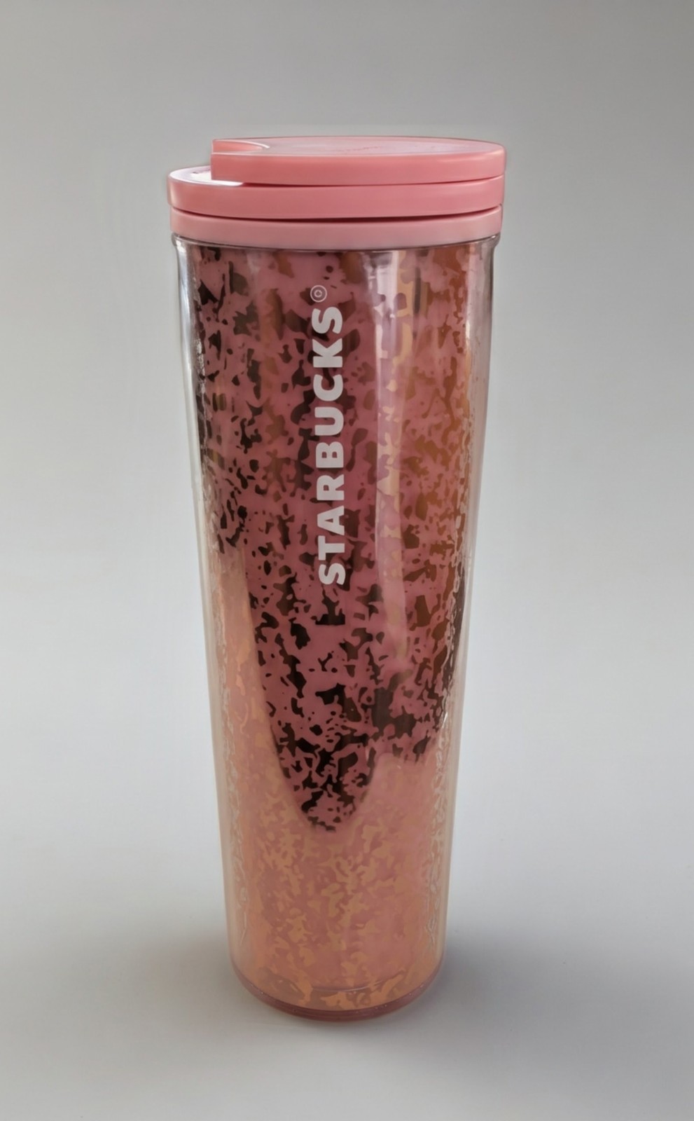 NEW Starbucks 2019 Limited Edition Pink & Gold Foil 16oz Acrylic Tumbler Cup