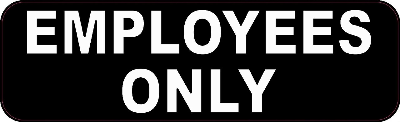 10in x 3in Employees Only Magnet Car Truck Vehicle Magnetic Sign