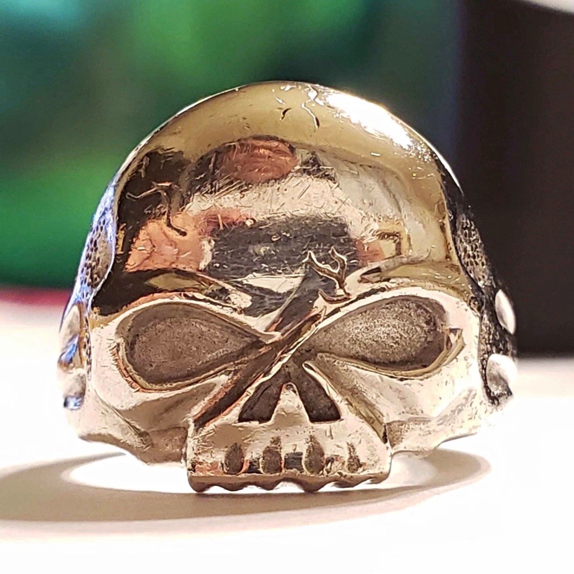 Harley-Davidson Skull Ring 925 Sterling Silver Solid Silver Harley-Davidson Skull Ring 925 Sterling Silver Solid Silver