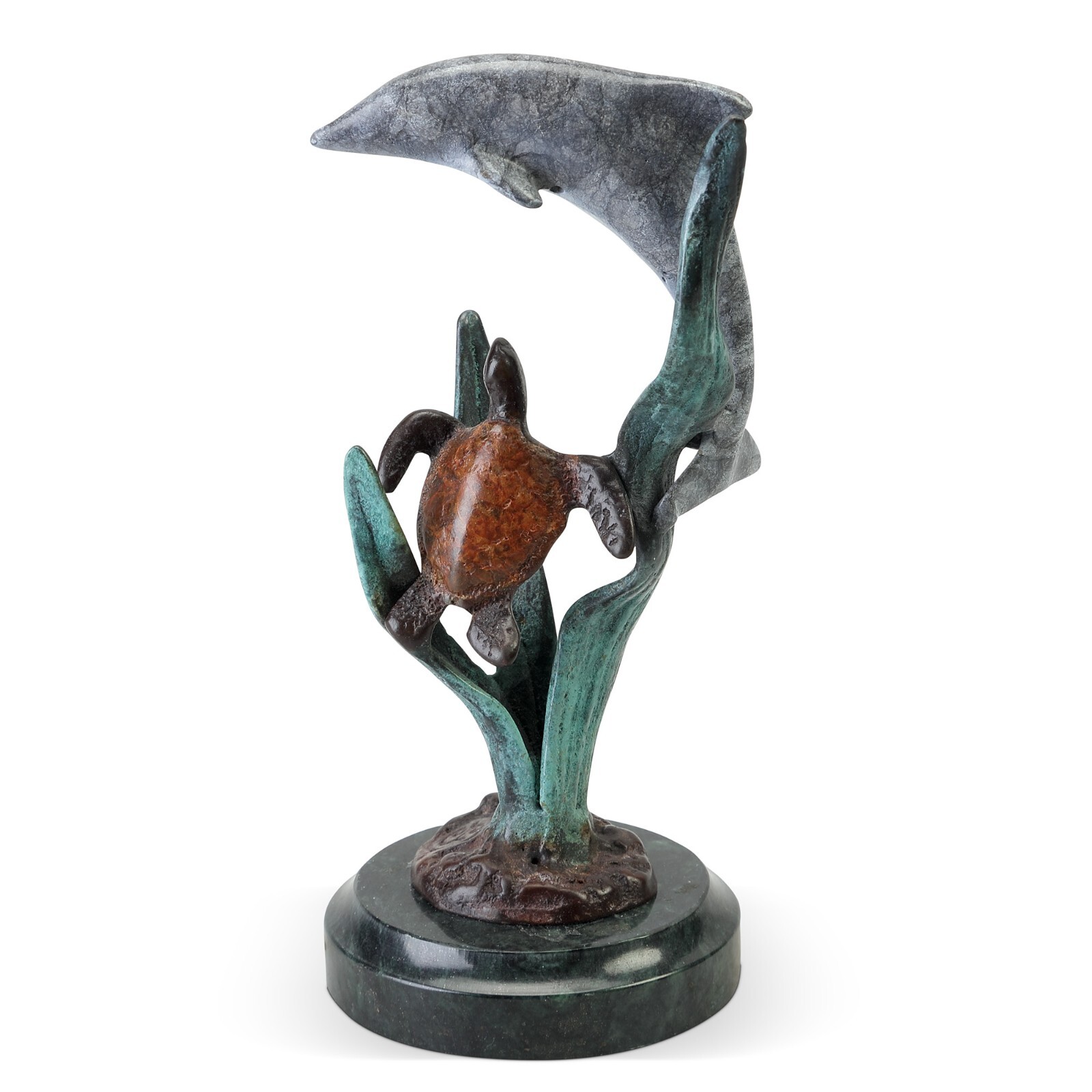 Paradise - Dolphin And Turtle Figurine Home Decorative - Multicolor