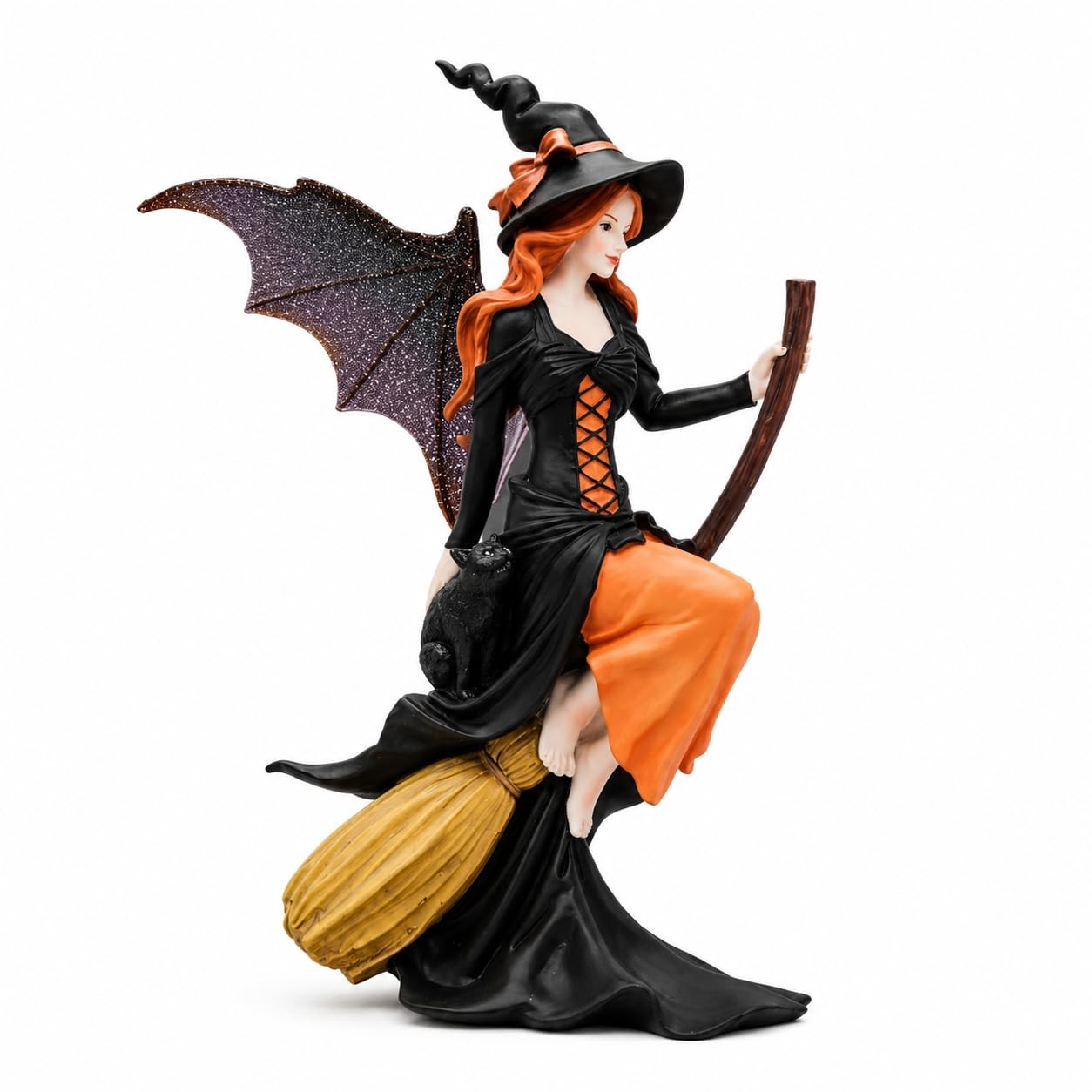 Comfy Hour Fairyland Collection 8” Fairy Witch Riding On Magic Broom Figurine