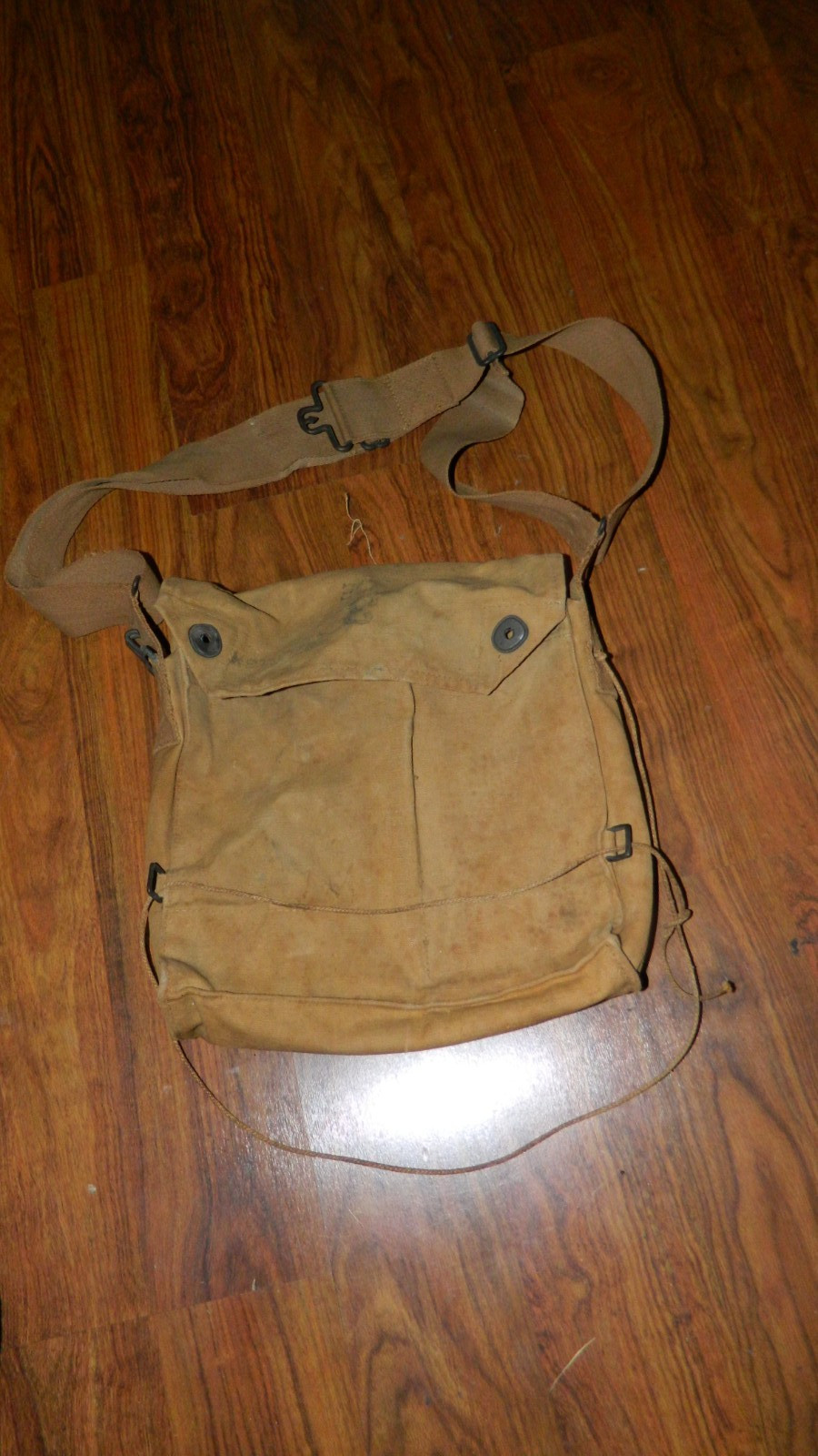 Pre-WW1 US Army Khaki Canvas Haversack & Leather Carrying Strap