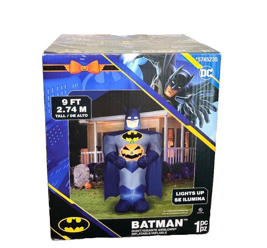 Gemmy Batman Pumpkin Giant 9th Halloween Light Up Inflatable